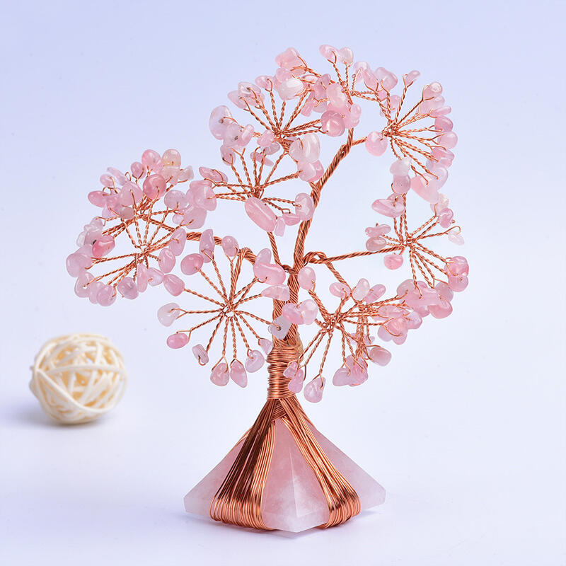 Jeulia "Love & Compassion" Natural Rose Quartz Feng Shui Tree