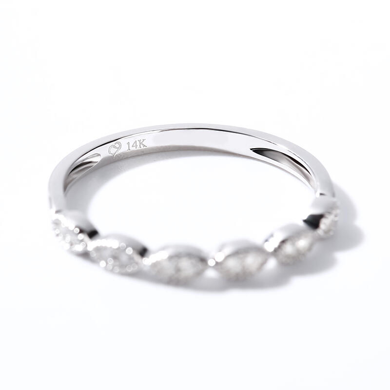 Jeulia Anillo 10K/14K/18K Oro Milgrain Vintage En Oro