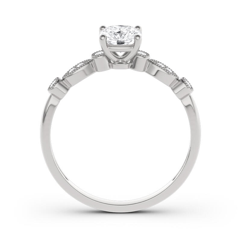 Jeulia Cushion Cut Vintage Sterling Silver Ring