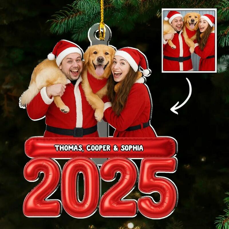 Personalisierte Anhänger mit individuellen Fotos als Weihnachtsgeschenk für Paare