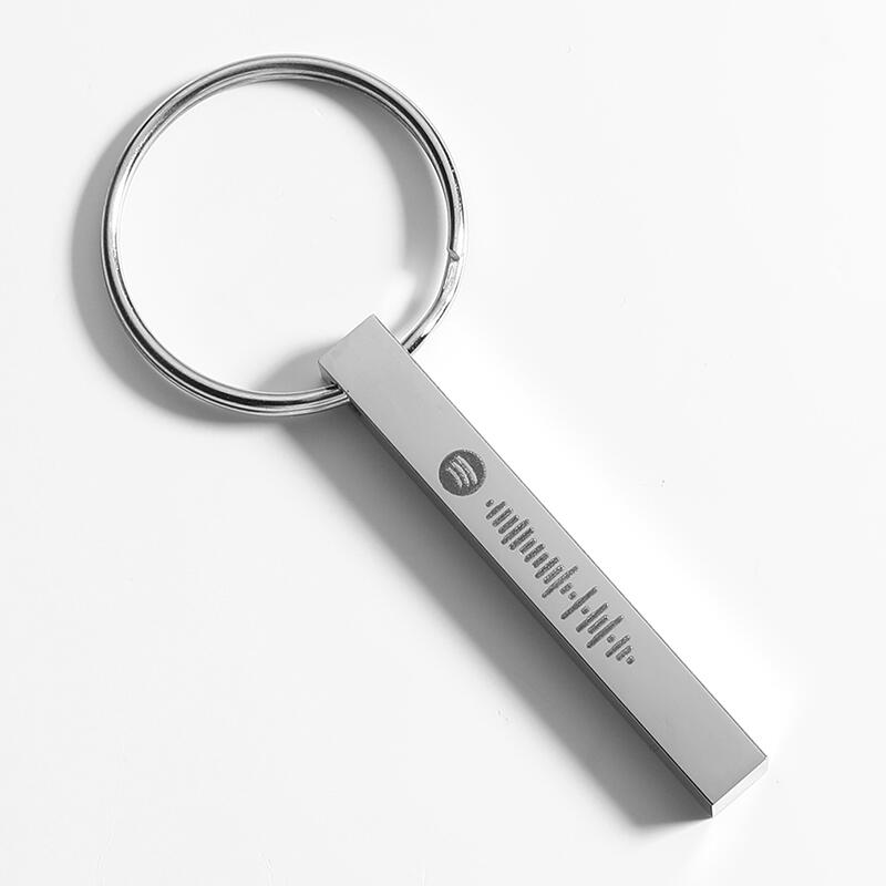 Scannable Spotify Code Custom Music Song Key Chain