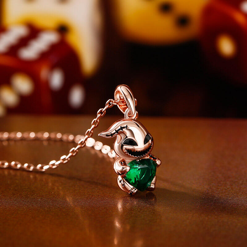 Jeulia Hug Me "The King of Bug Day" Heart Cut Sterling Silver Necklace