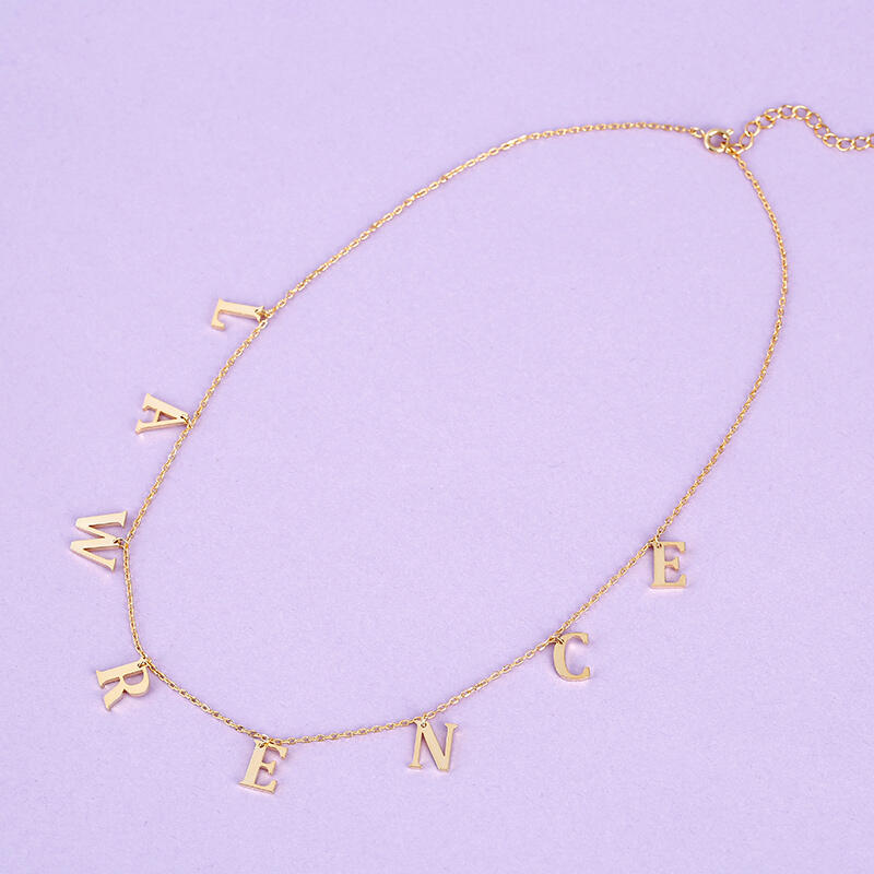 Jeulia Name Choker Sterling Silver Necklace
