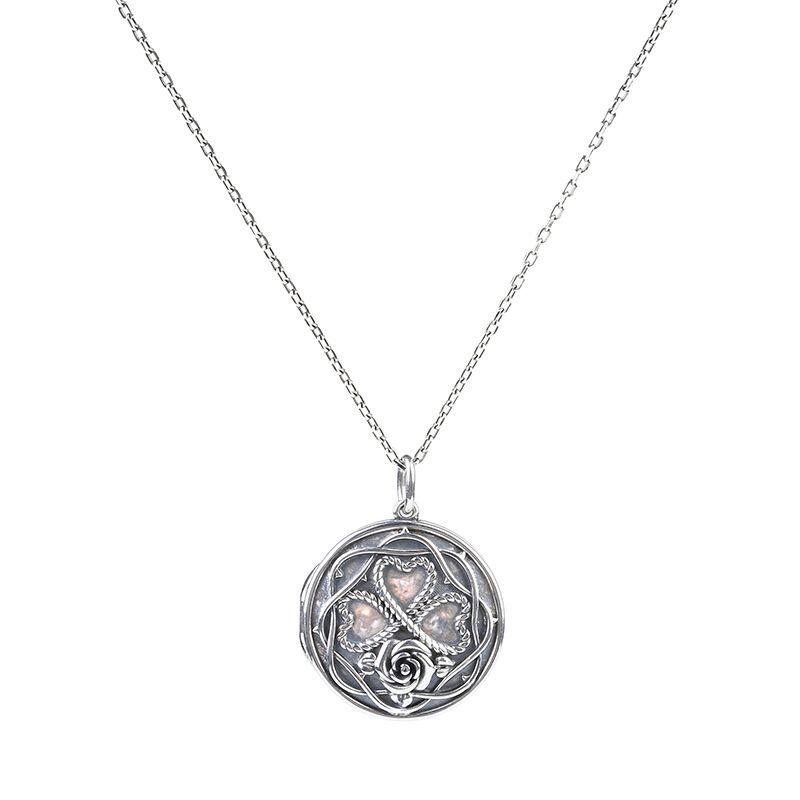 Jeulia Heart and Rose Sterling Silver Jewelry Set