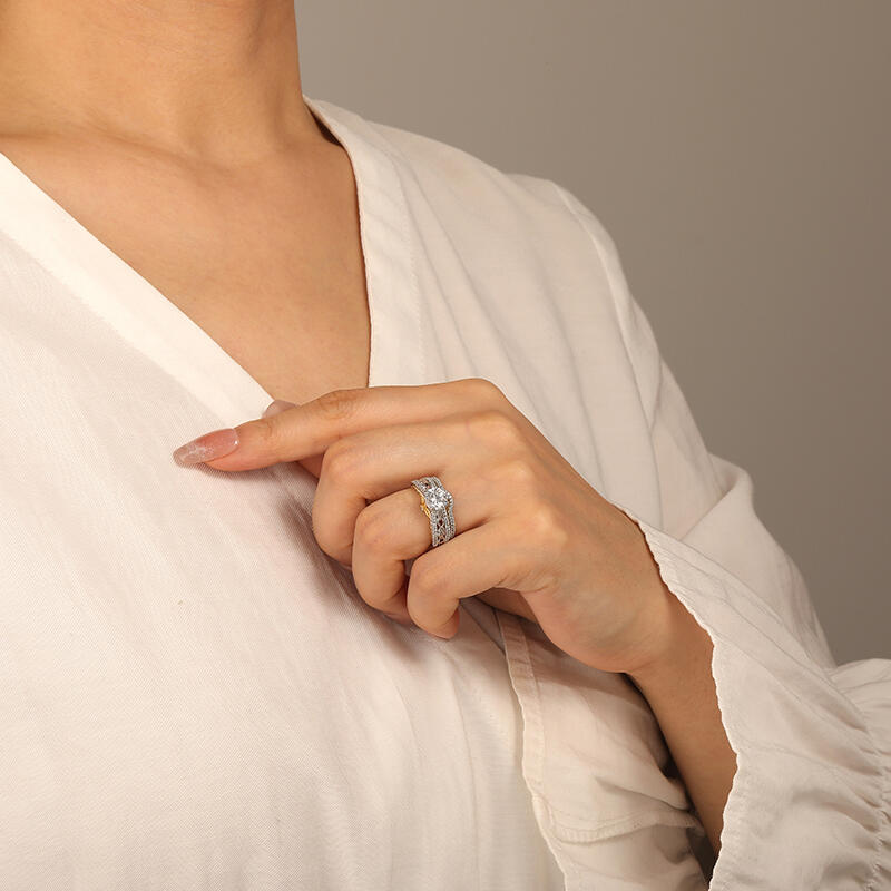 "When God Made You" Round Cut 2pcs Bridal Set