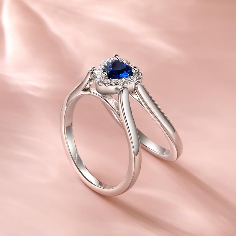 Jeulia ファンタジースター＆ムーン シーグラス スターリングシルバーリング