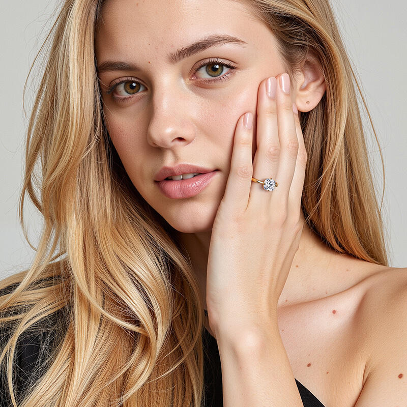 "Meine ganze Welt" 2ct Kissen-Schliff Solitär Verlobungsring