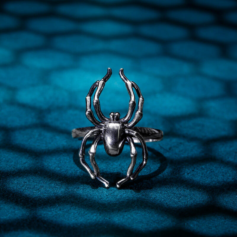 Jeulia "Magia de araña" Anillo de plata esterlina para hombre