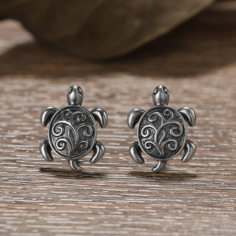 Jeulia "Sea Turtle" Sterling Silver Earrings