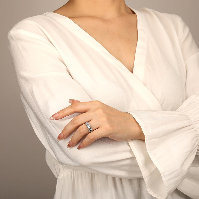 "Ich glaube immer noch" Rundschliff Brautset