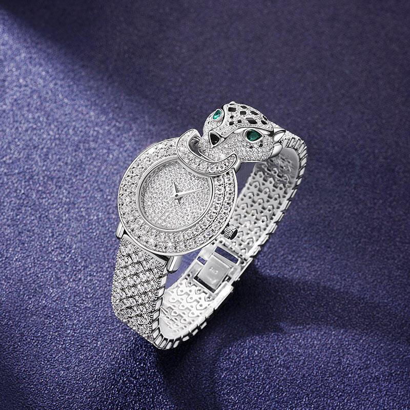 Jeulia "Radiant Wildness" Leopard Design Round Case Quartz Women's Watch