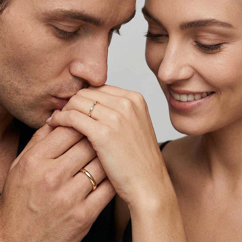 "Timeless Tides" Couple‘s Ring Set