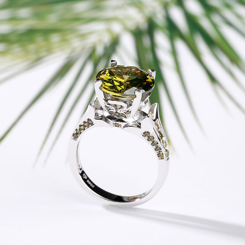 Jeulia Vintage Round Cut Sterling Silver Ring