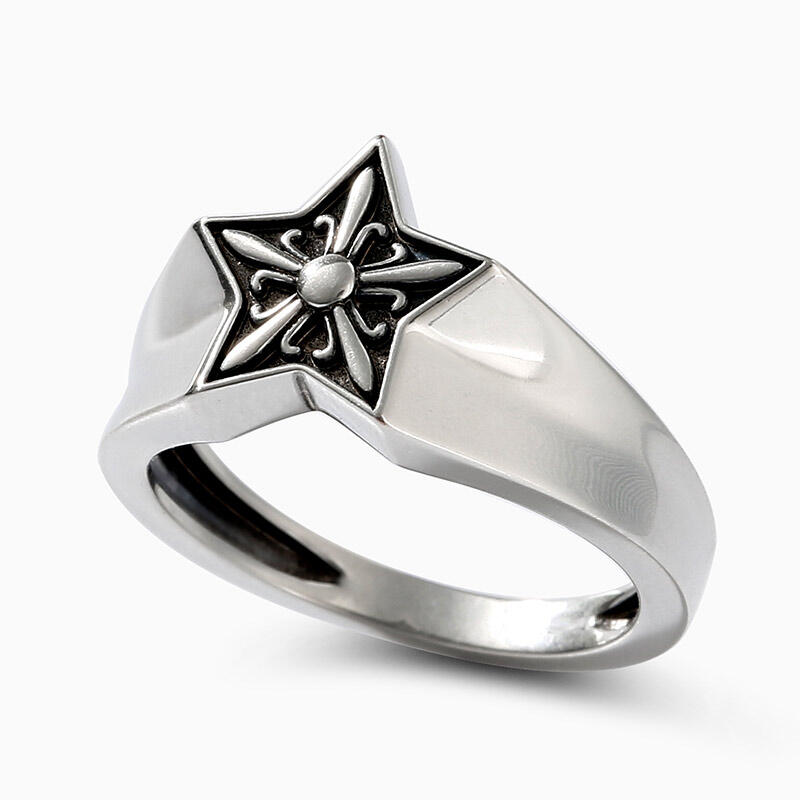 Jeulia "Royal Star" Sterling Silver Ring