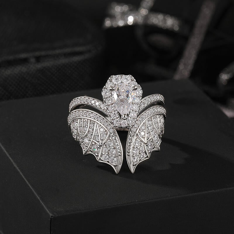 Coffin Unique Engagement Ring Set