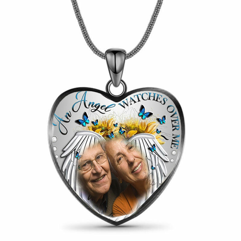 写真入れ ハート ネックレス