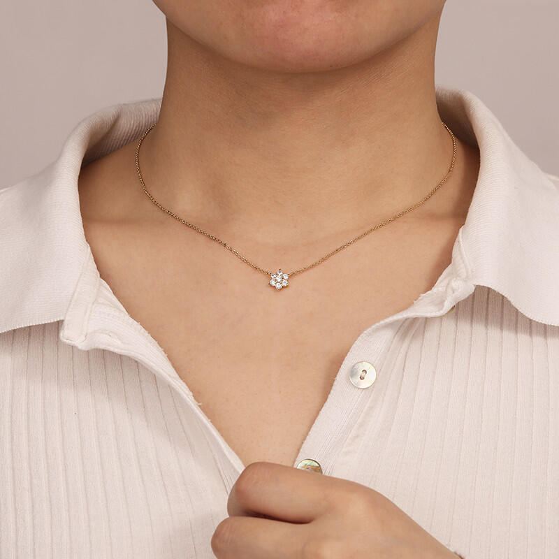 "Kleine Sterne" Rundschliff-Halskette