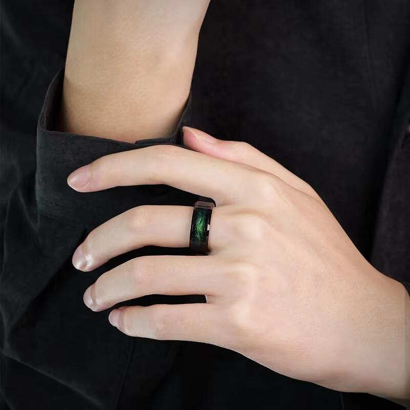 "Northern Lights Vow" 8mm Tungsten Carbide Men's Wedding Ring