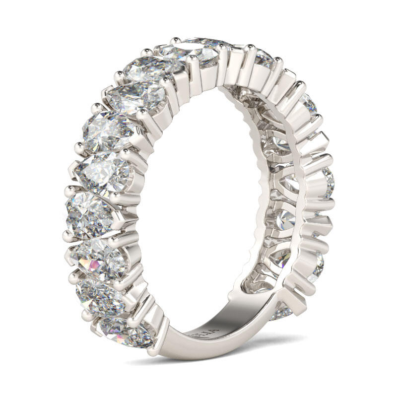 Jeulia Classic Pear Cut Sterling Silver Women's Band