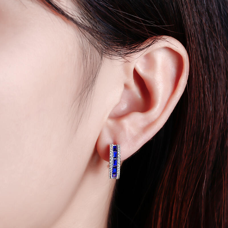 Jeulia Classic Sterling Silver Hoop Earrings