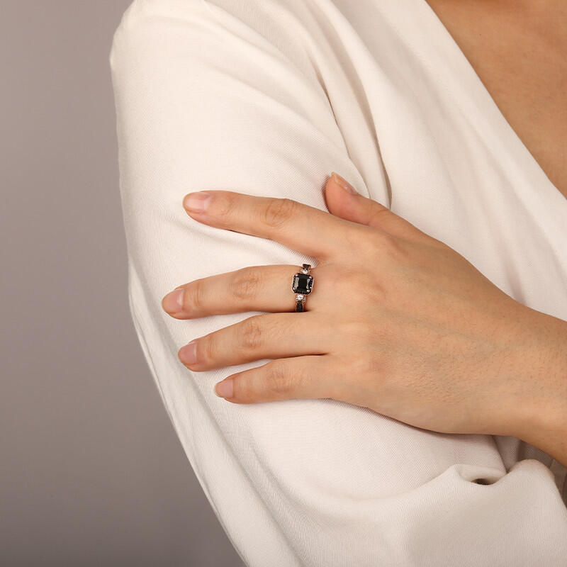 "Making Memories of Us" Asscher Cut Halo Engagement Ring