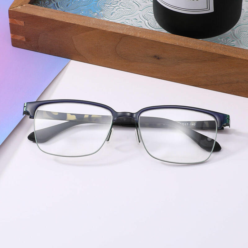 Occhiali da Vista Benn Quadrato Nero Verde 