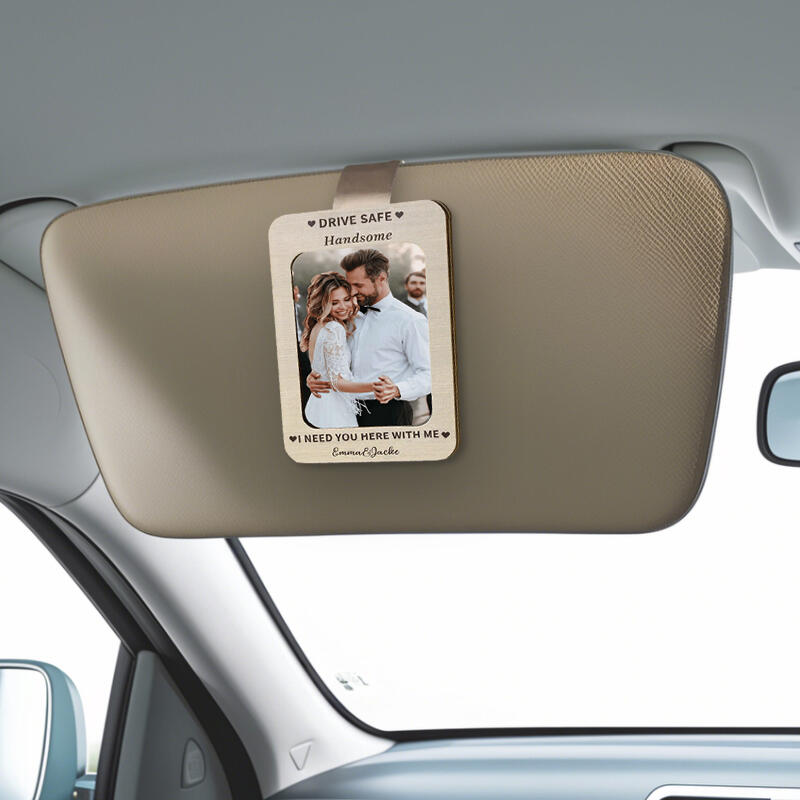 Personalized Car Visor Picture Clip, Valentine's Day Gift
