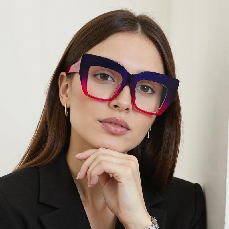 Hamilt Cat Eye Purple Glasses