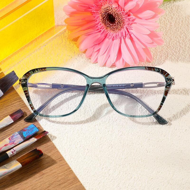 Occhiali da Vista Edwii Cat Eye Blu 