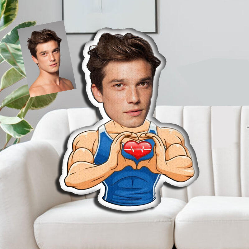 カスタマイズ 3D 顔 イラスト 両面プリント 写真入れ 抱き枕