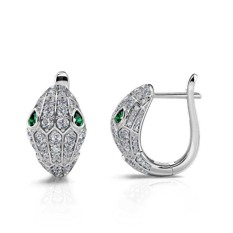 Jeulia "Rebirth" Snake Shape Sterling Silver Earrings