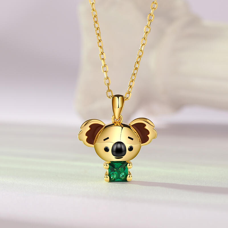Jeulia Hug Me "Adorable Koala" Princess Slipad Sterling Silver Halsband