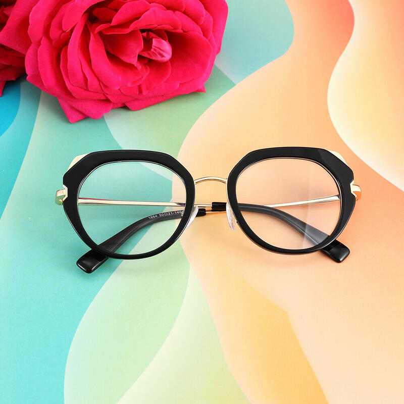 Bretton Cat Eye Black Glasses