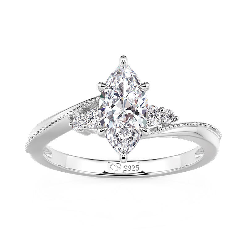 Jeulia Custom Marquise Cut Engagement Ring With Birthstone