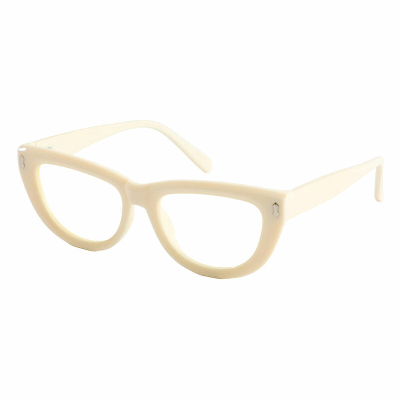 Rhys Ovale Beige Brille