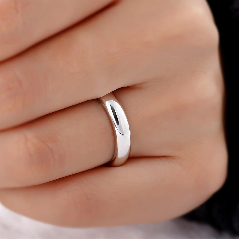 Jeulia Alianza Sipmple Pulida Para Mujer