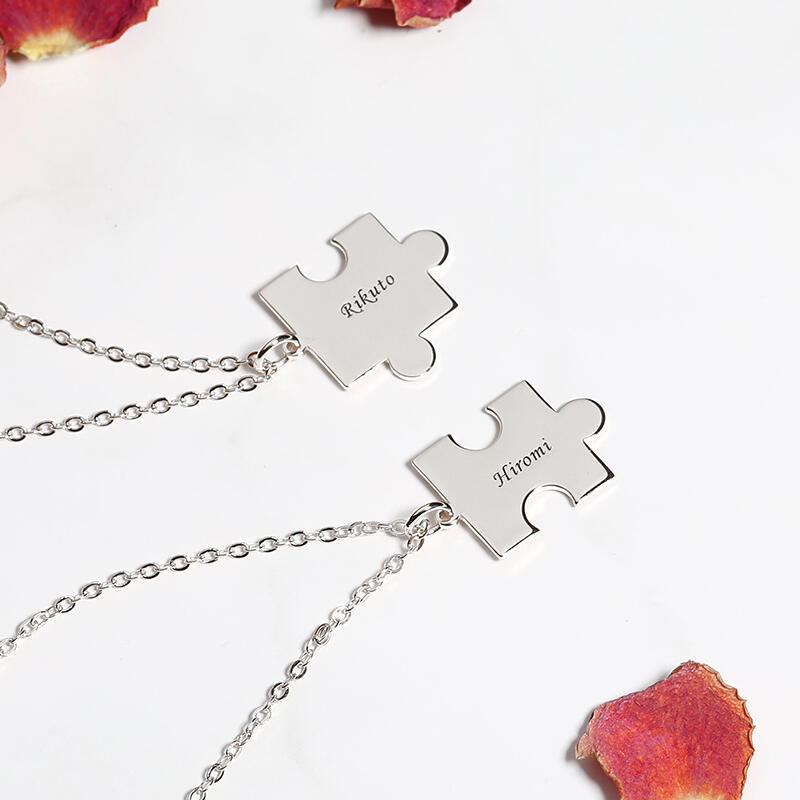 パズル ネーム 刻印 ネックレス