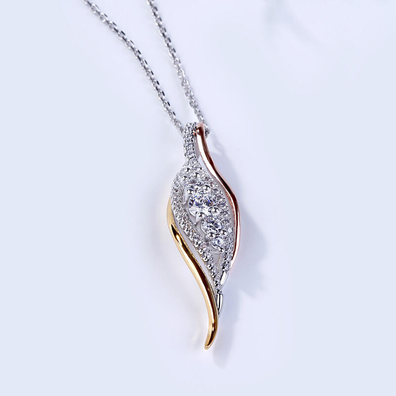 Jeulia Dainty Tri-Tone Necklace