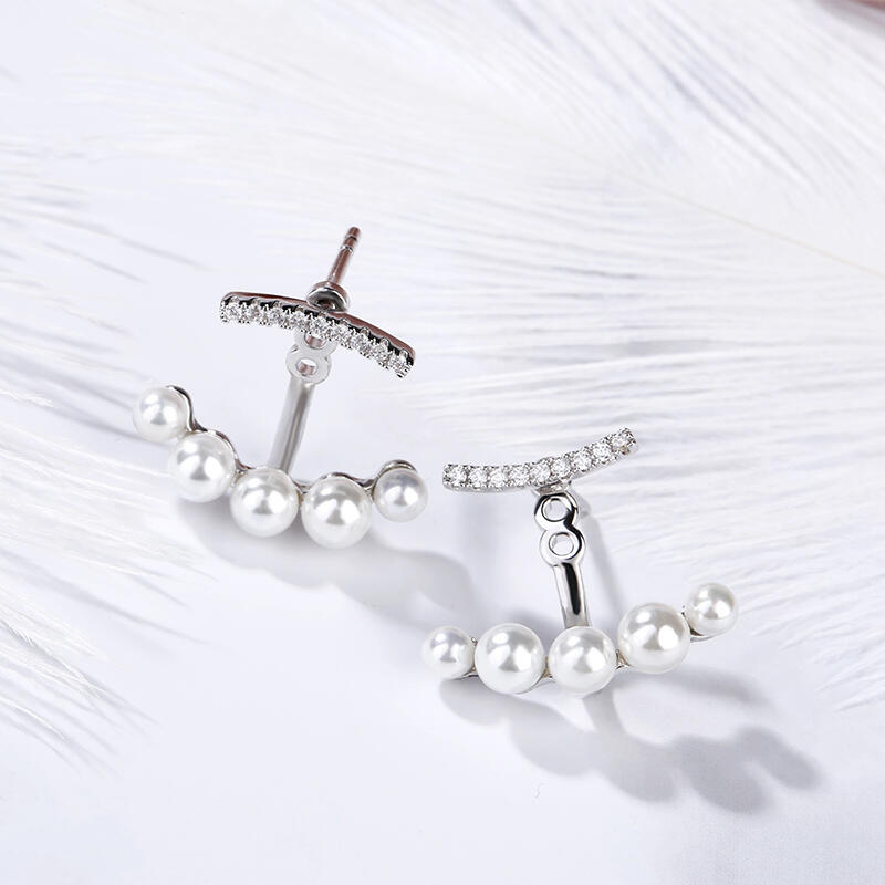 Jeulia Aretes De Plata Esterlina De Perlas Cultivadas