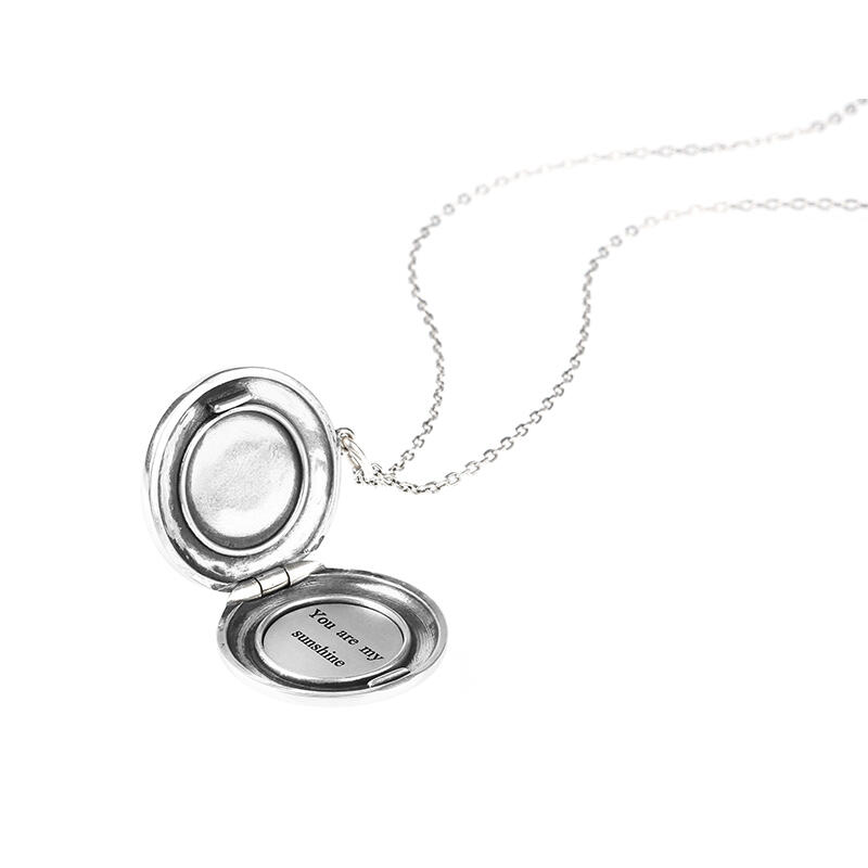 Jeulia Heart and Rose Locket Necklace