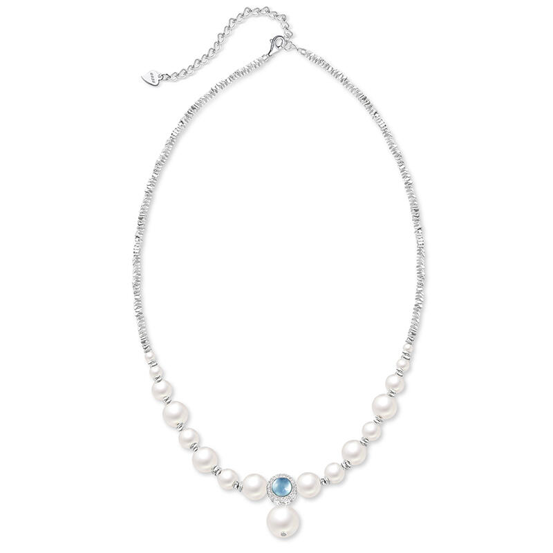 Jeulia "Extreme Harmony" Gradient Size Pearl Necklace