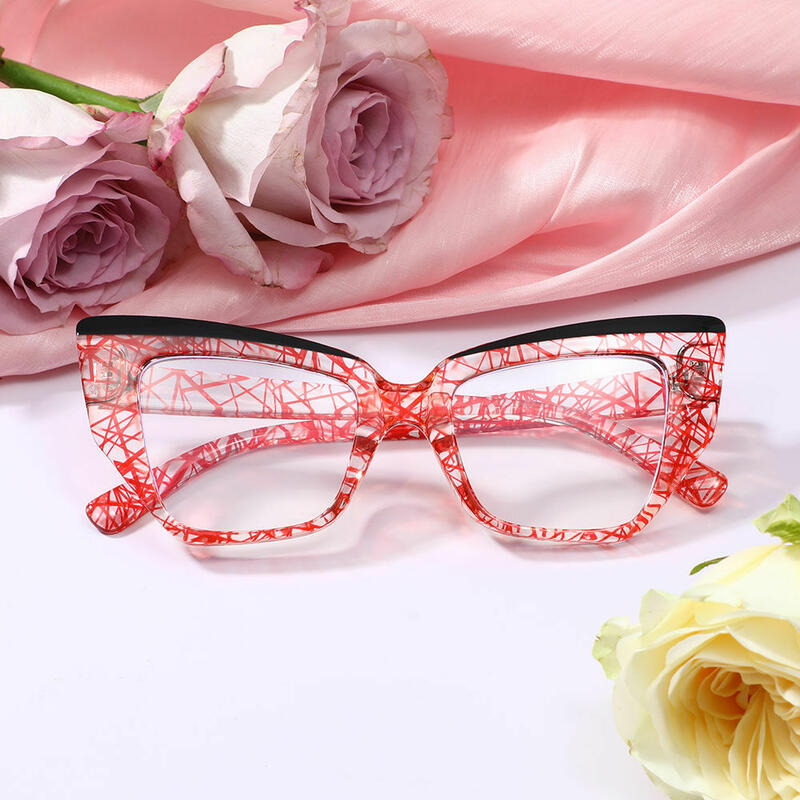 Occhiali da Vista Dunao Cat Eye Rosso