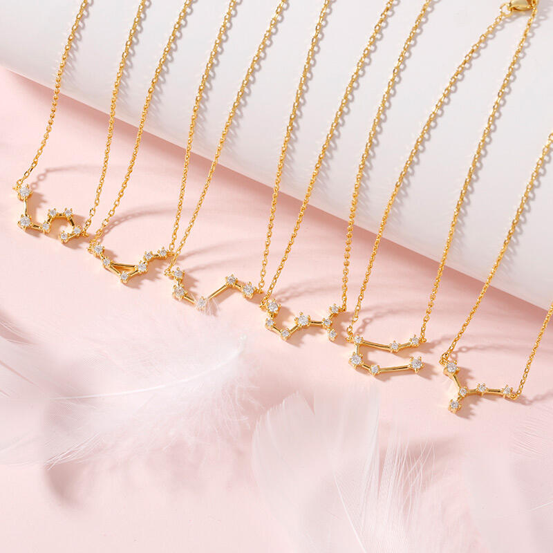 Jeulia "Your Lucky Star" Twelve Constellations Sterling Silver Personalized Anklet