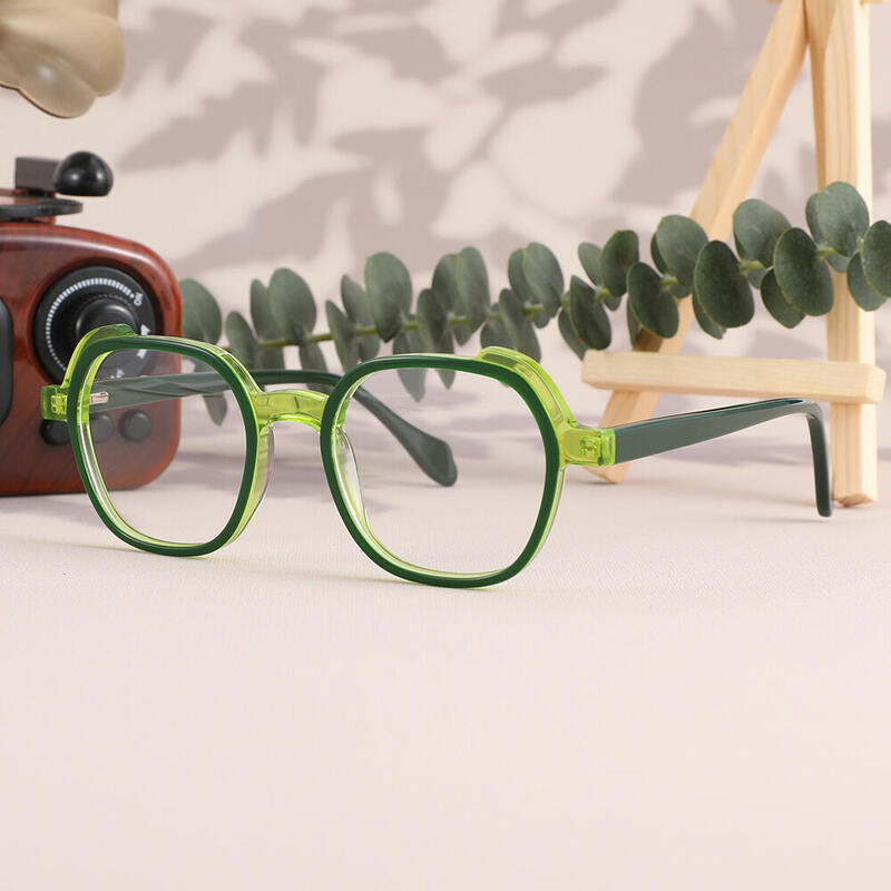 Lunettes de Vue Attley Carré Vert