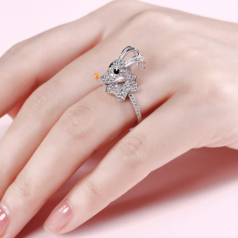 Jeulia "The Head of Team" Sterling Silver Ring