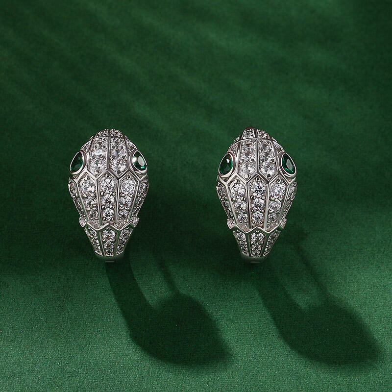 Jeulia "Rebirth" Snake Shape Sterling Silver Earrings