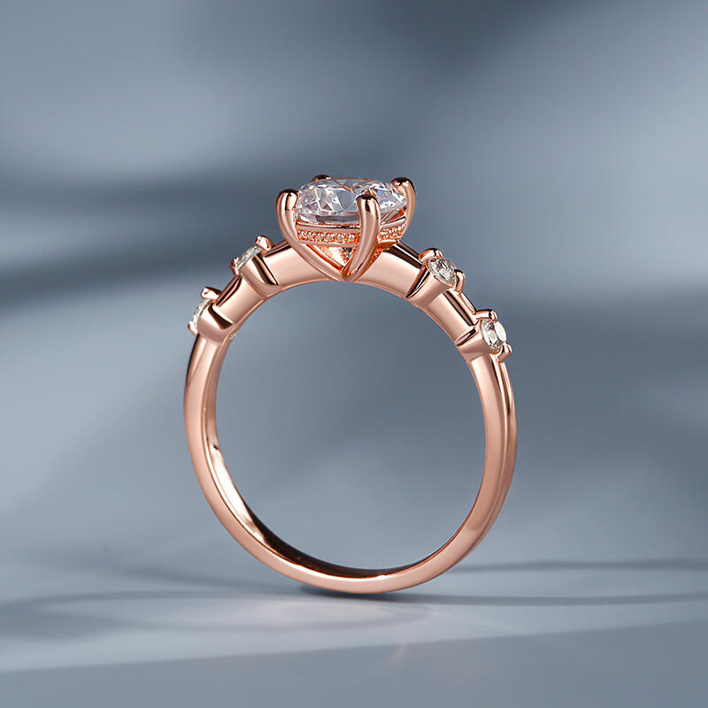 Jeulia Round Cut Sterling Silver Ring