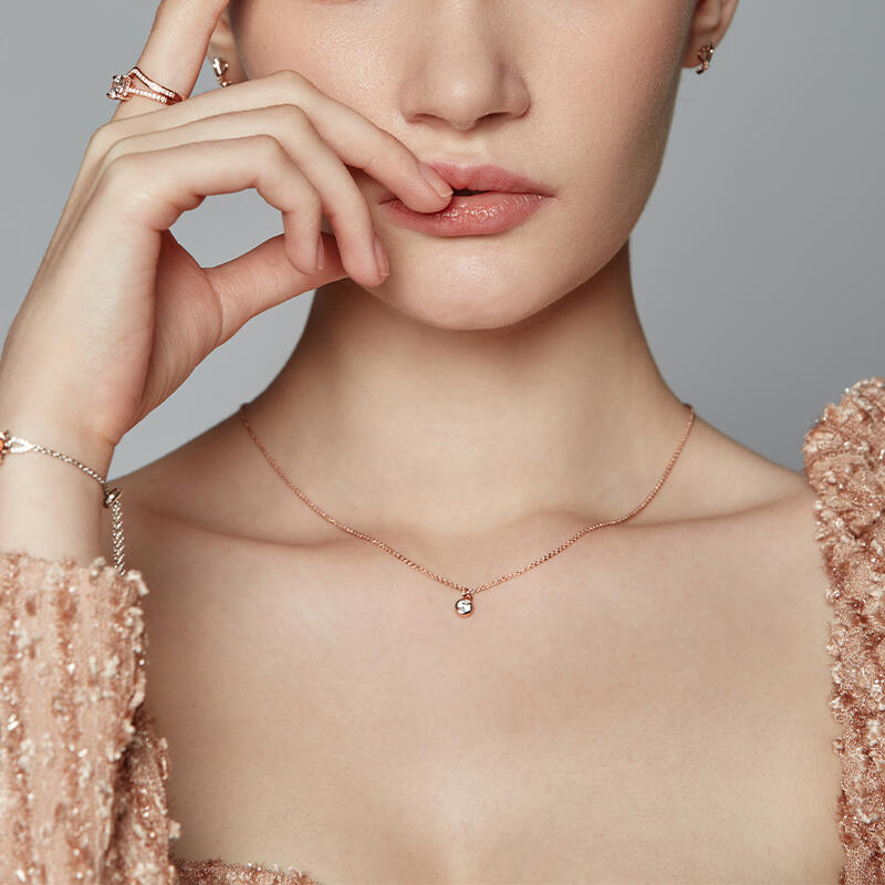 "Growing Fond Of You" Round Cut Necklace