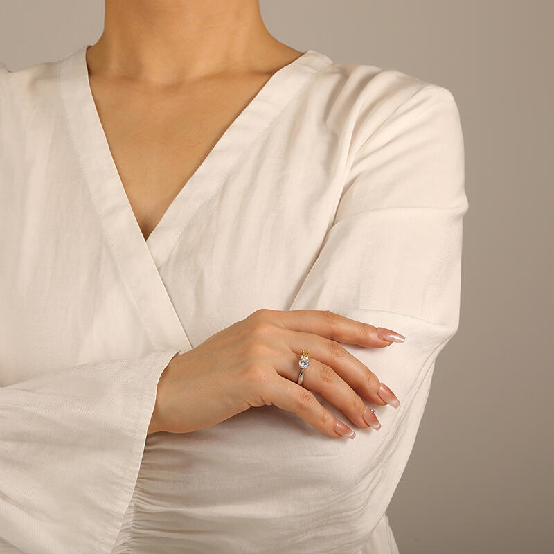 "Sanfter Kuss" Rundschliff Solitär-Verlobungsring