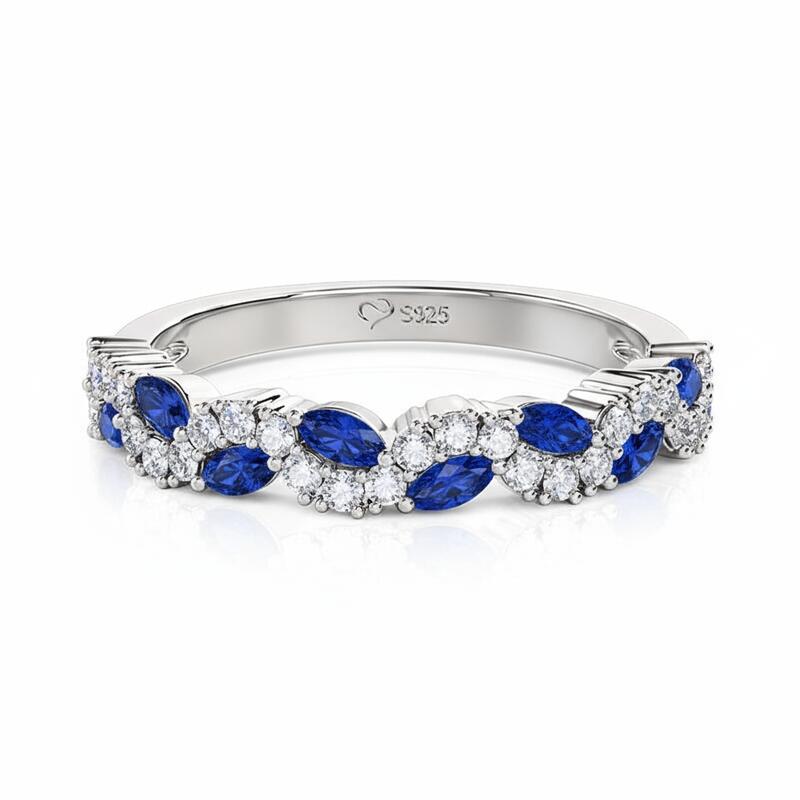 Jeulia Stackable Marquise Customized Eternity Band for Women